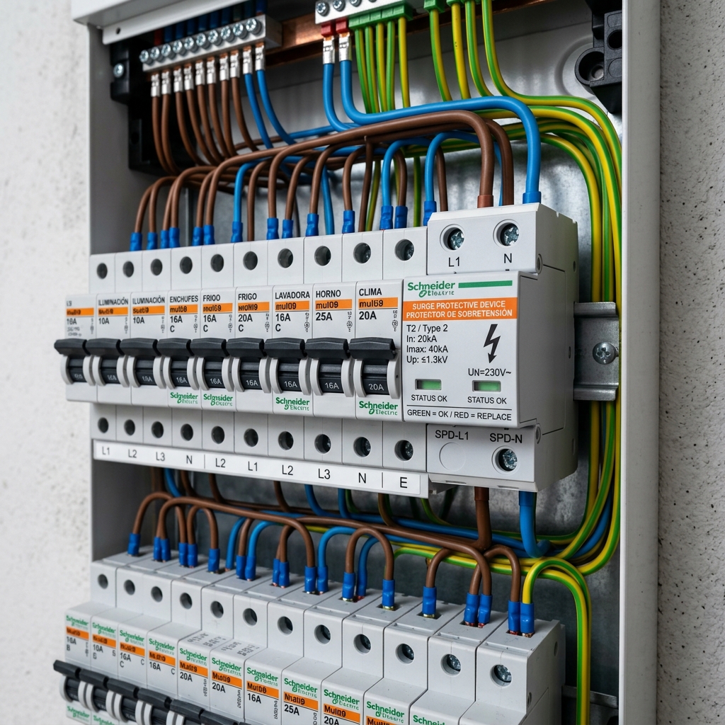 Protectores de sobretensión en el cuadro eléctrico, Terrassa